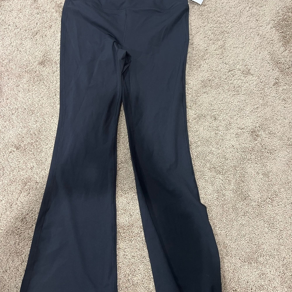 Yogalicious Lux Madison Crossover Flare Leggings - Black